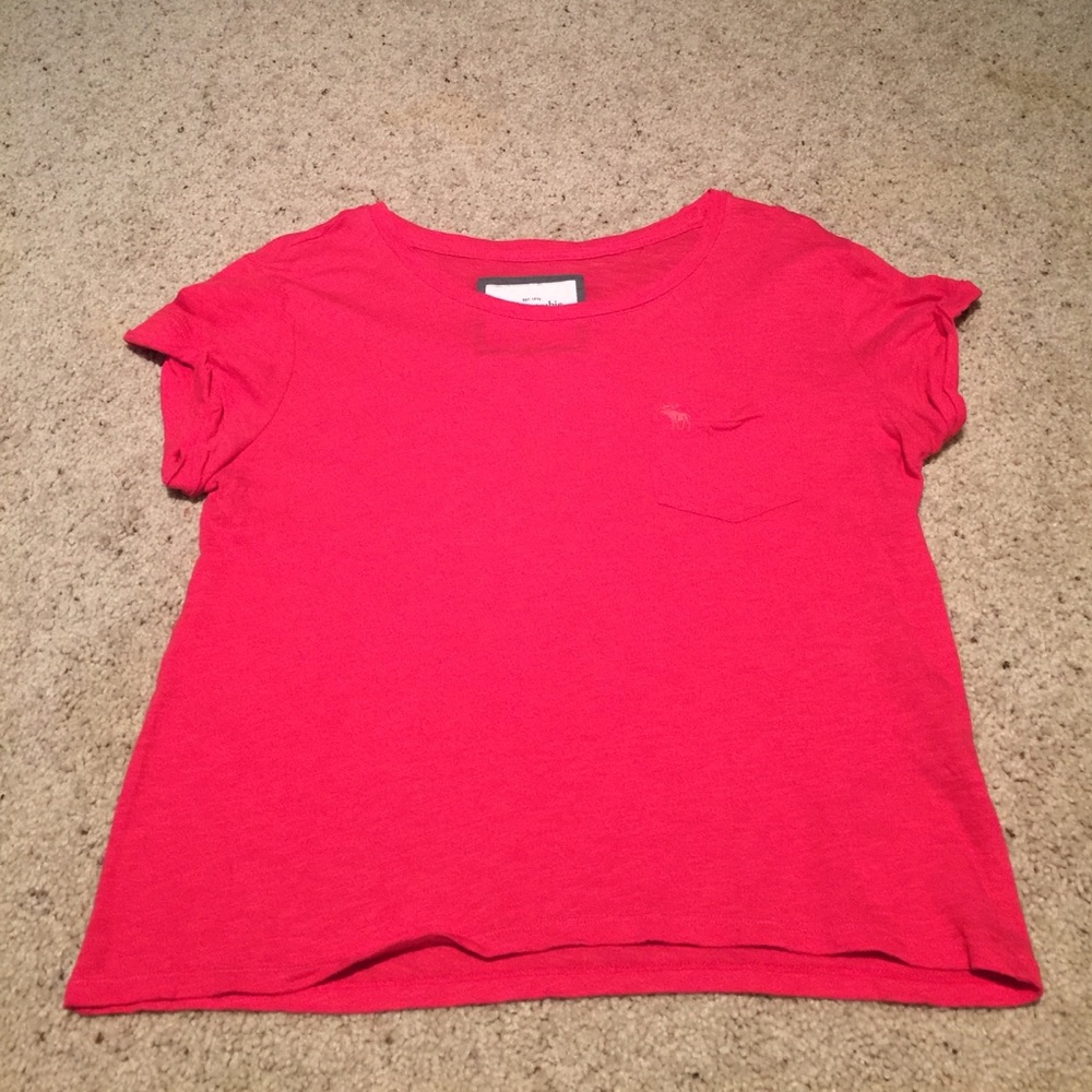 Abercrombie & Fitch Red Pocket Shirt. Size: M