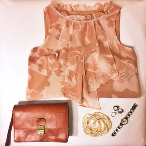 NWOT | ❌⭕️❌⭕️| Loft Printed Ruffle Blouse