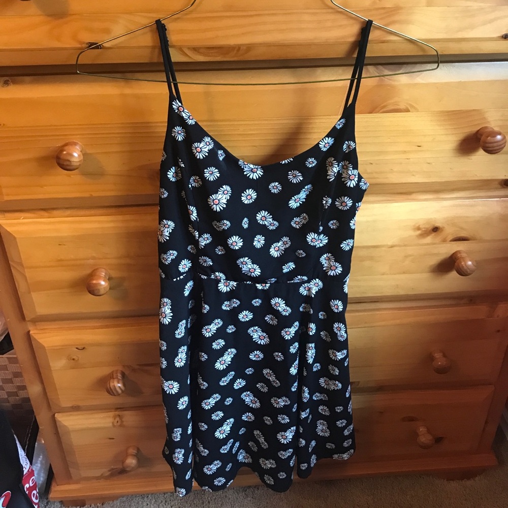 Black flowered sundress