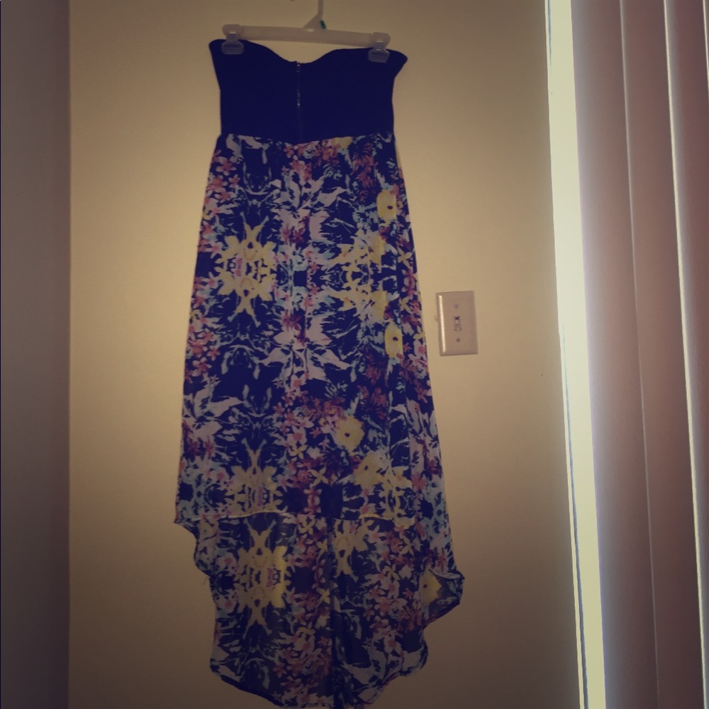 Tube top high-low dress