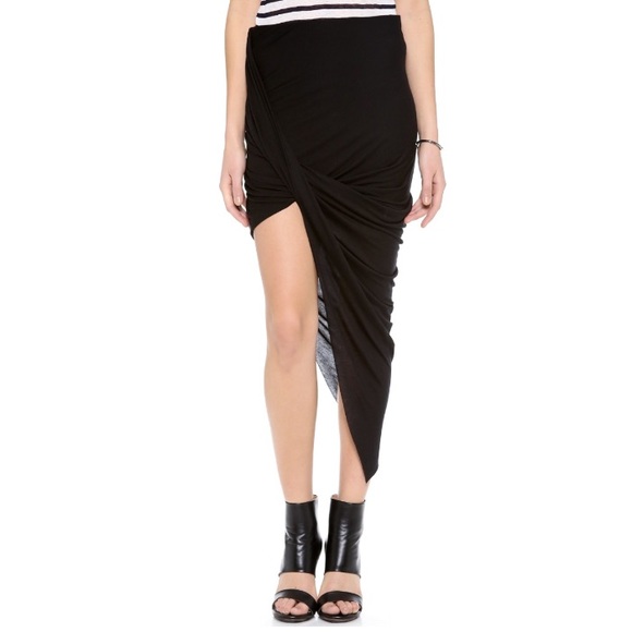 Helmut Lang Asymmetrical Jersey Skirt - Picture 2 of 8