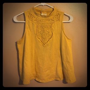Yellow crop top size M