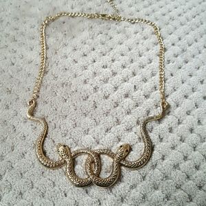 Gold snake necklace