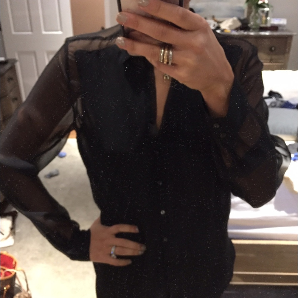 Zara sheer blouse