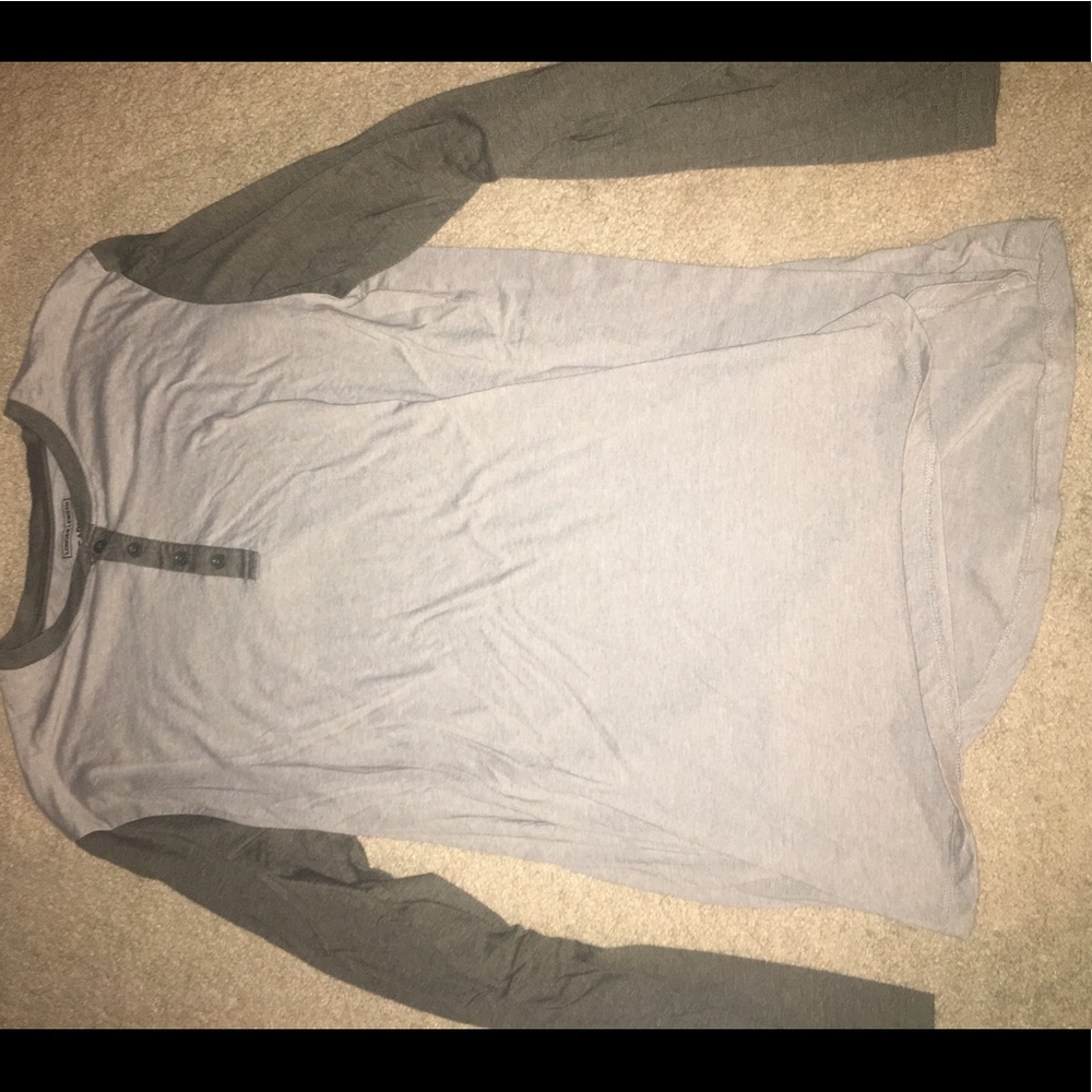 Long Sleeve Color Block Henley