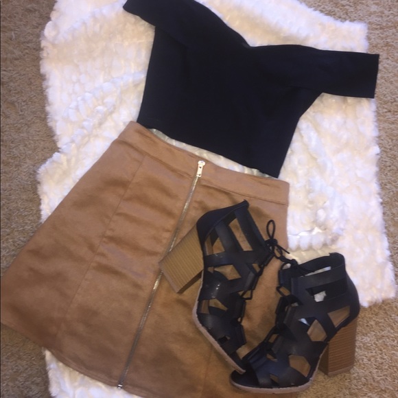 Dresses & Skirts - A-line Suede Camel Color shirt