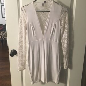 Low cut ASOS White Dress