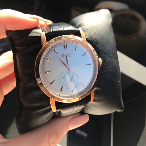 Rose Gold and Black Hugo Boss watch - Picture 2 of 5
