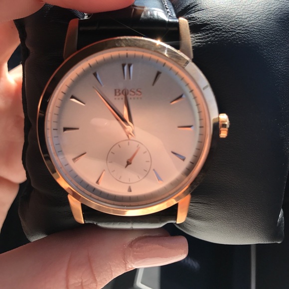 Rose Gold and Black Hugo Boss watch - Picture 5 of 5