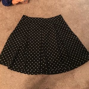 Black & white polka dot skirt