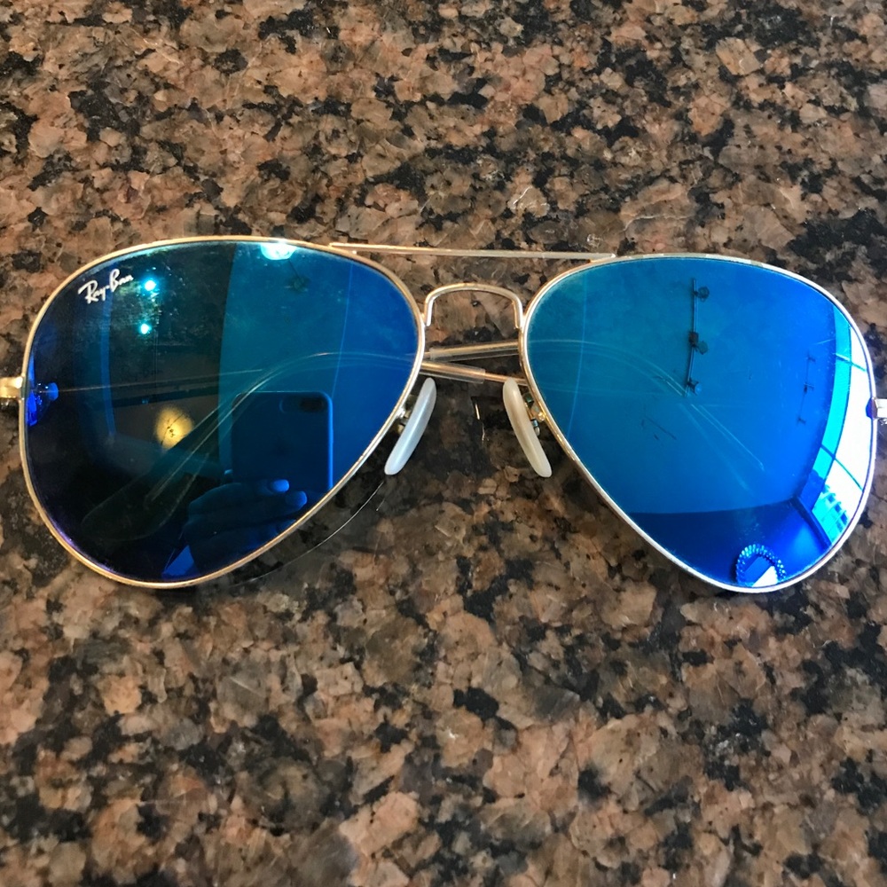 Blue Ray-Ban Flash Aviators