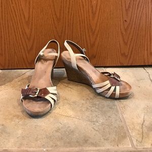 Tan Wedge Sandals
