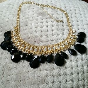 Black and Gold Stone Necklace