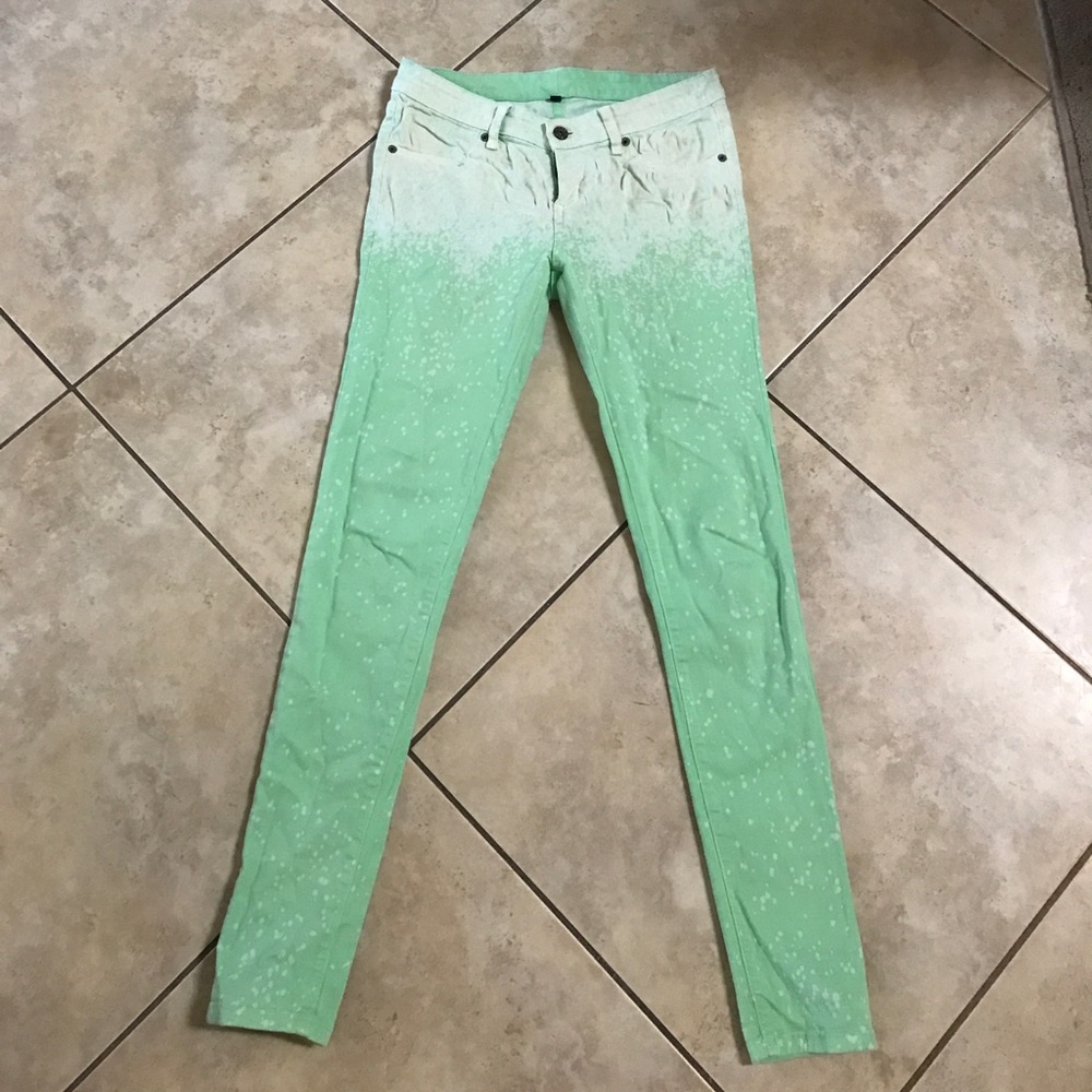 CarMar Denim Green Bleached Raindrop Jeans