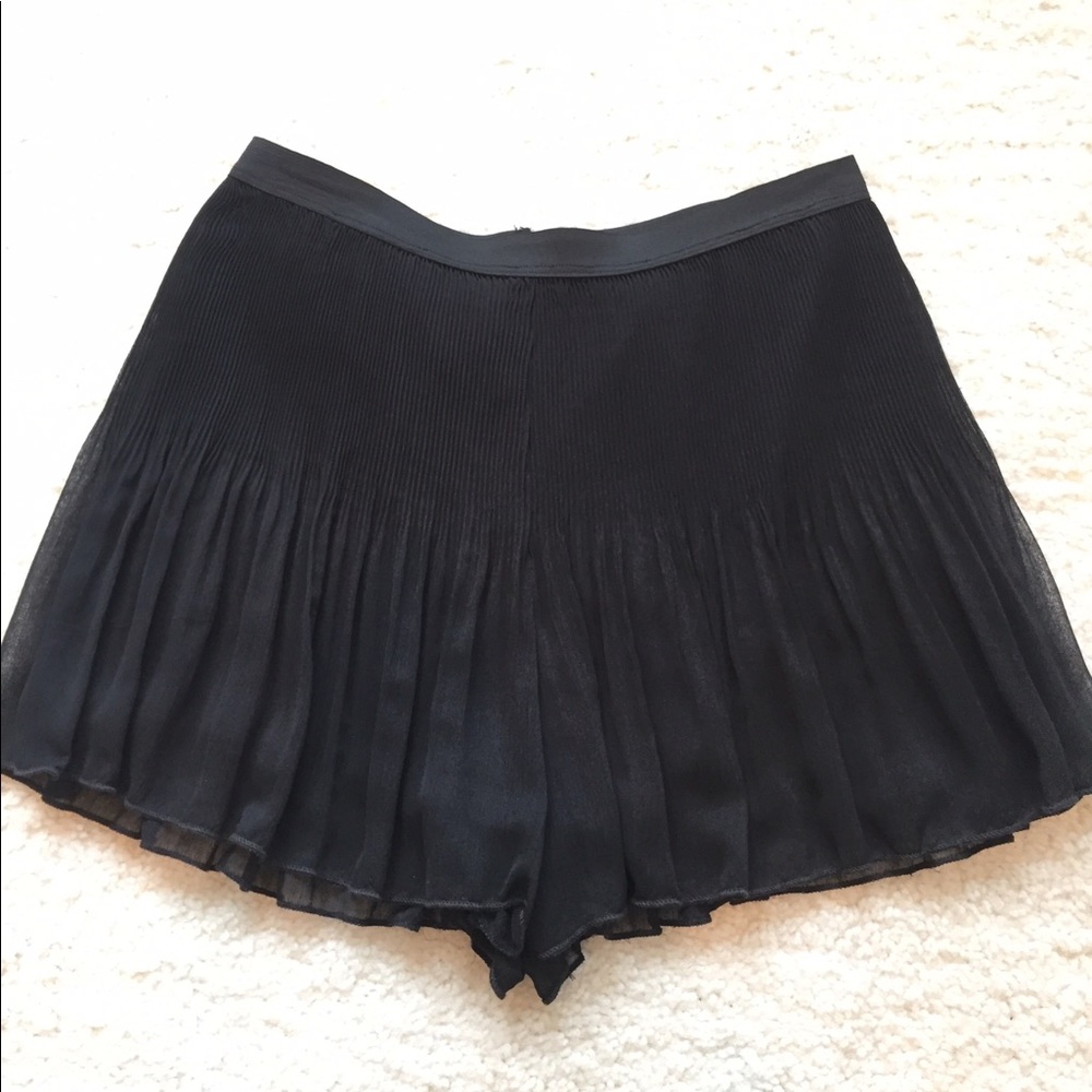Pleated shorts- when worn looks like a skirt