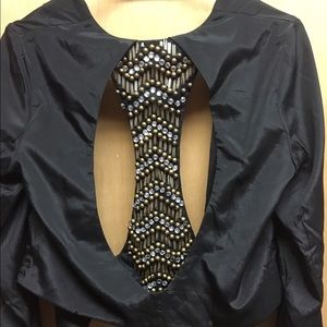 Open back glam blazer