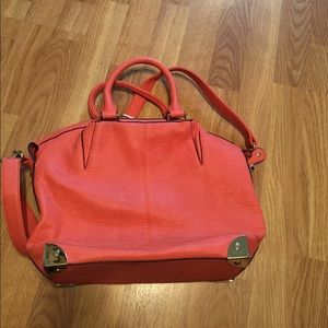 Peach Vegan Leather Handbag