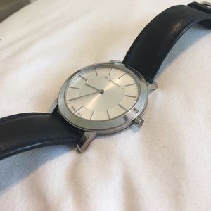Men's Burberry leather watch