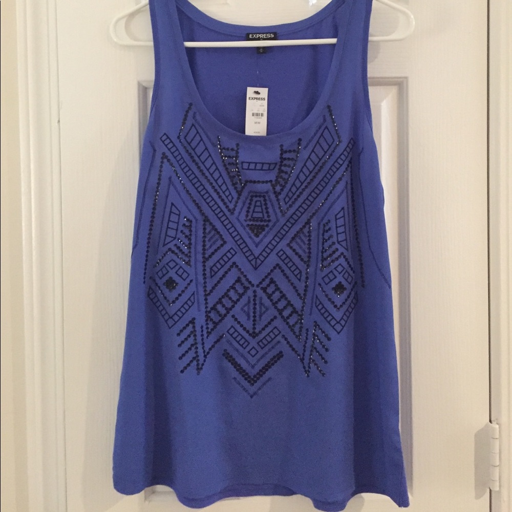 Express sequin tank top NWT