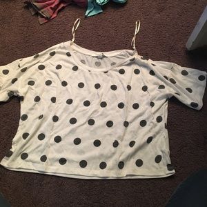 Polka dot short sleeve shirt