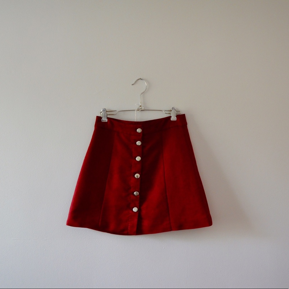 A-Line Button Down Skirt