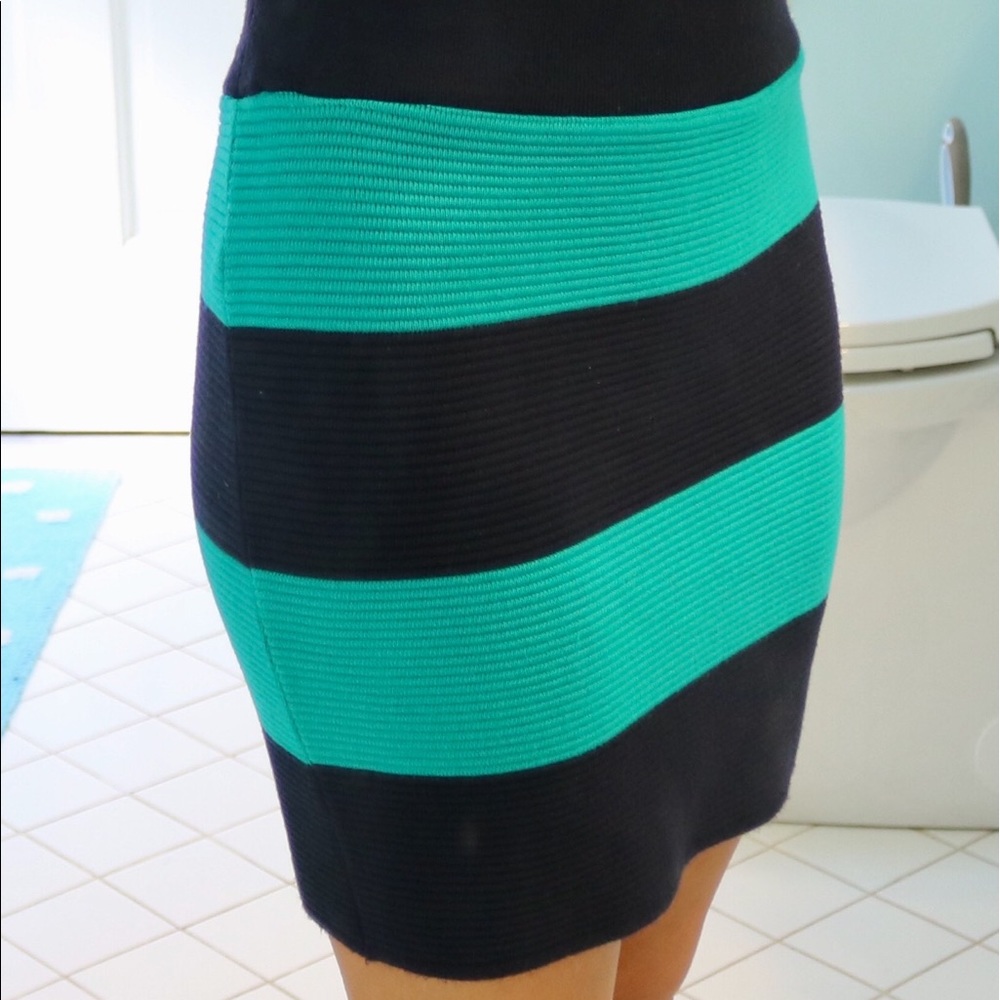 Blue Striped Skirt