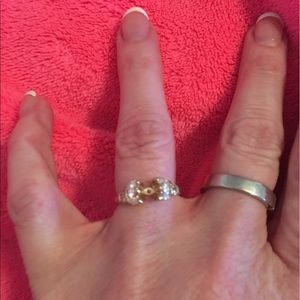 14kt YG wedding ring setting.