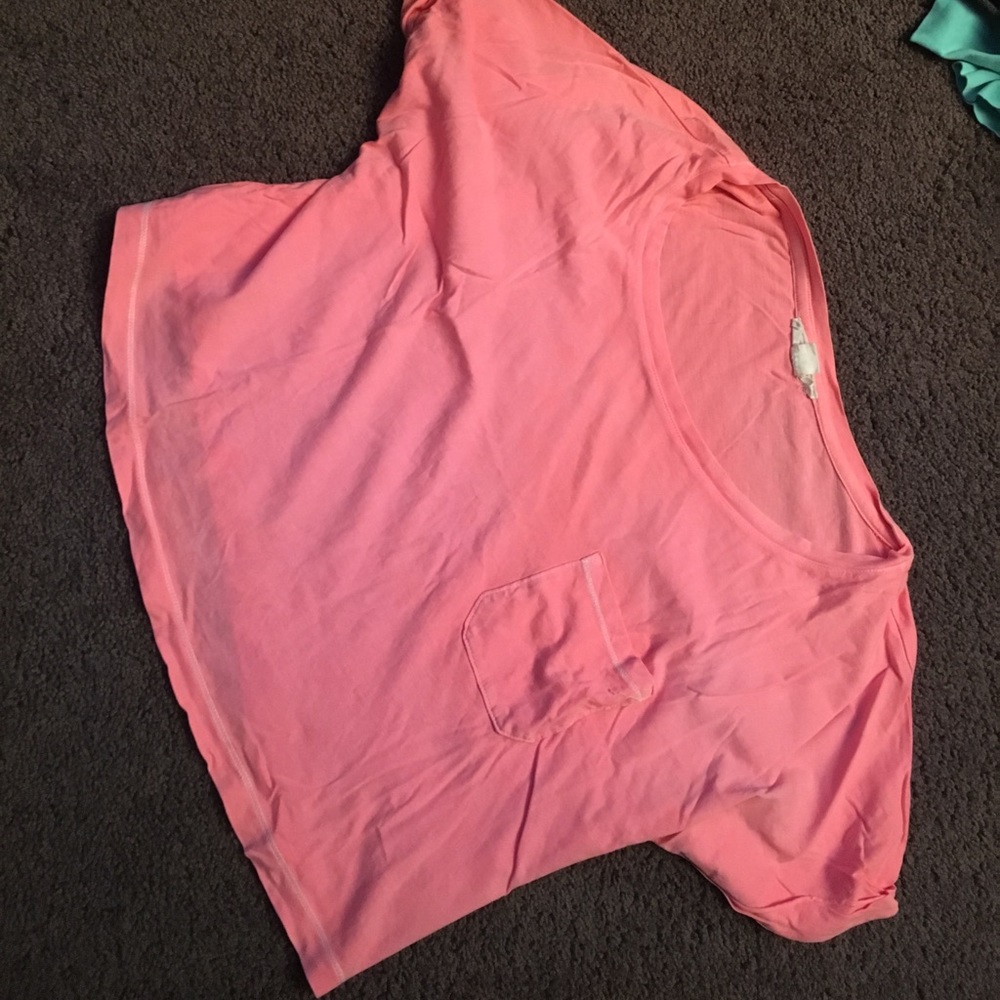 Neon pink crop top