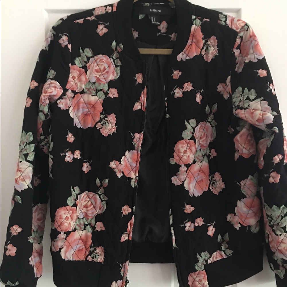 Floral Bomber Jacket