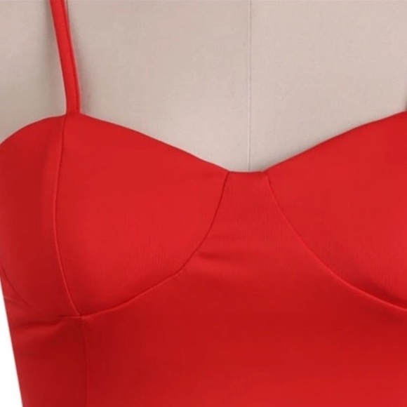 Francesca Red Bustier Mini Dress - Picture 5 of 6