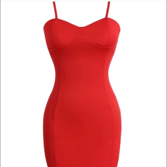 Francesca Red Bustier Mini Dress - Picture 6 of 6