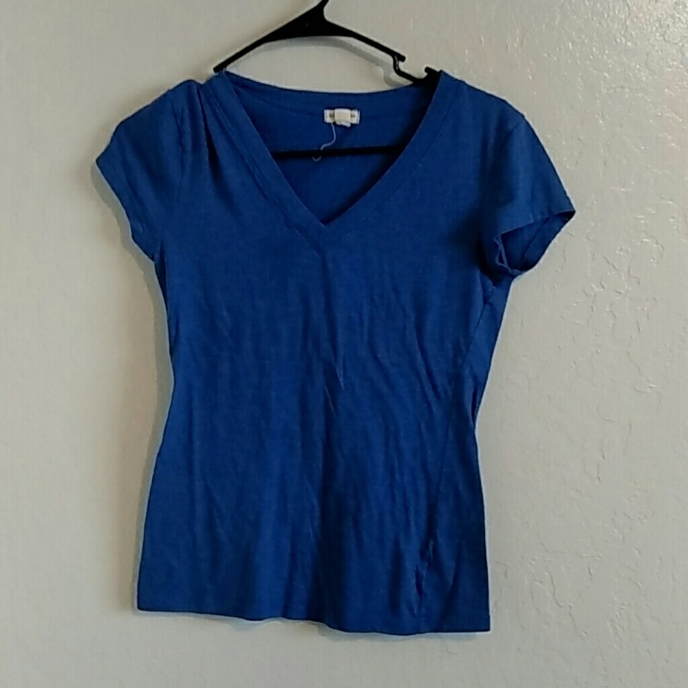 Blue v-neck