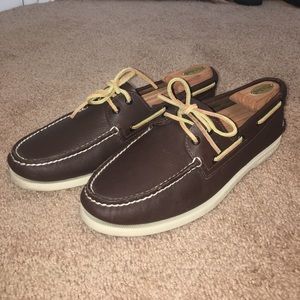 Men's sperry top sider, brown leather size 11