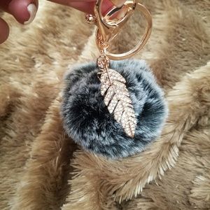 *Stocking Stuffer* Puff key chain with rose detail