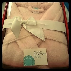 Pink plush robe