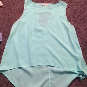 Mint blue top