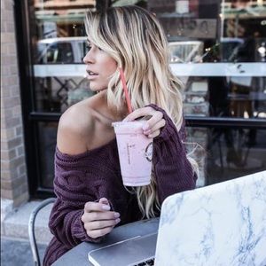 NWT Good Natured Cable Knit Cotton Sweater