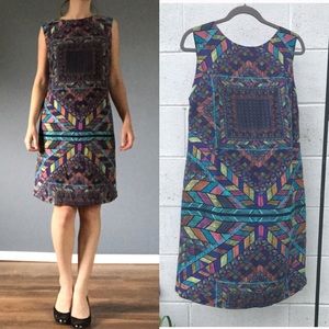 Tribal Femme • Colorful geometric shift dress