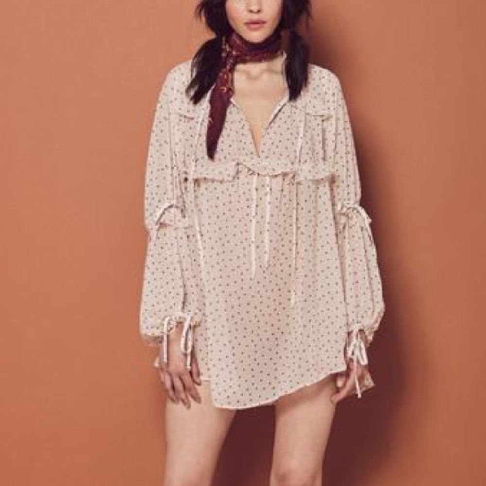 For Love & Lemons Creme Dot A-Line