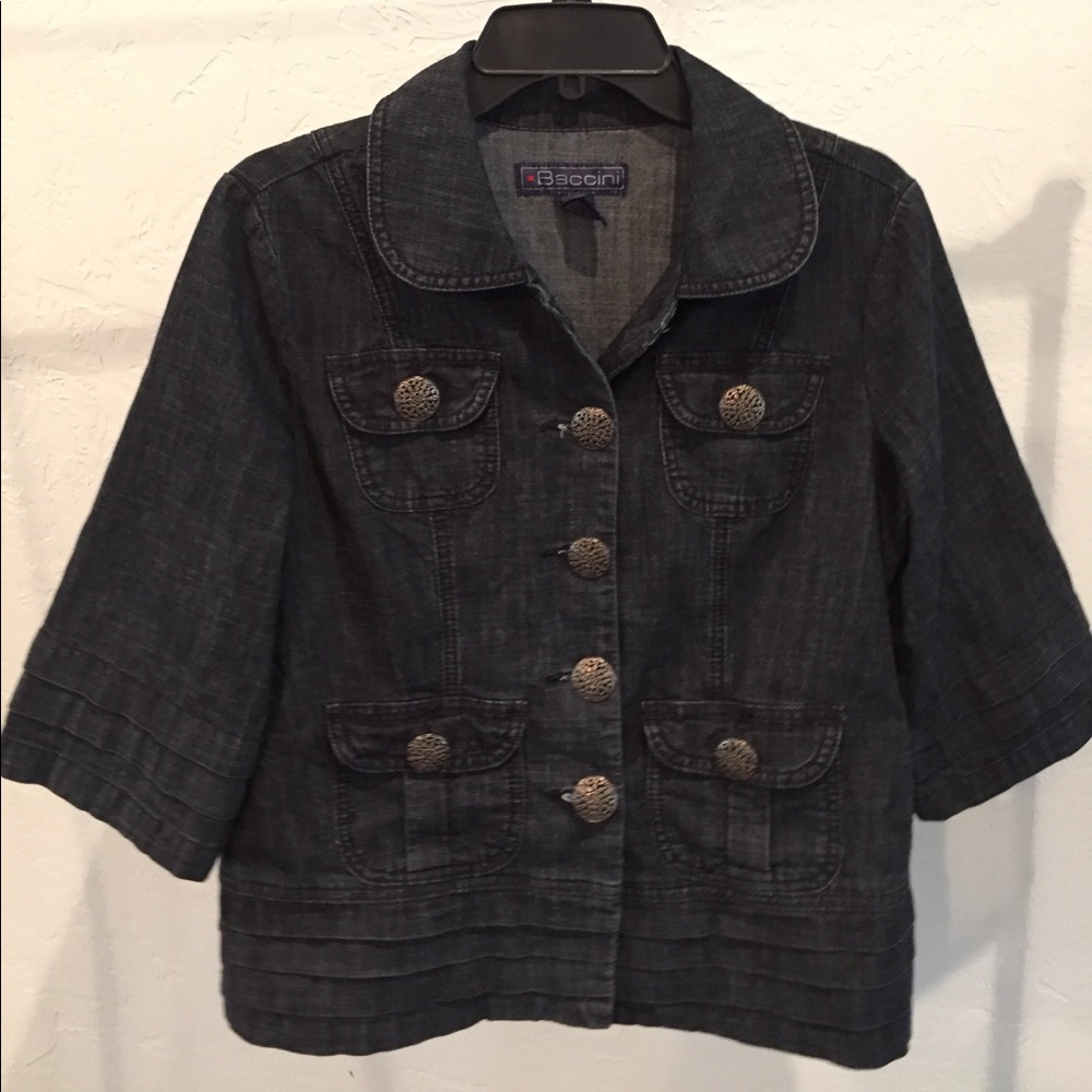 Light weight cotton 3/4 sleeve jacket