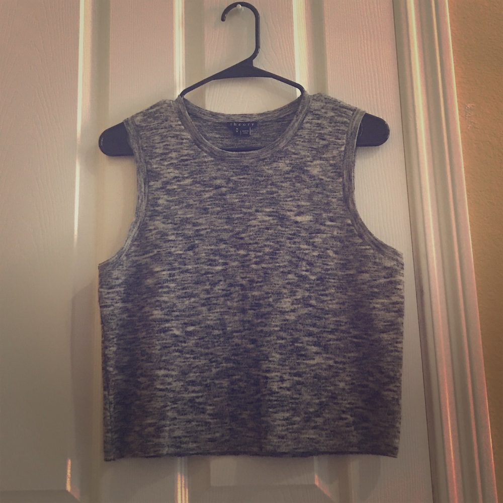 Theory wool grey crop top