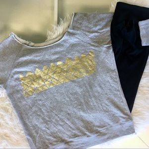 Fabletics Tops - Fabletics Tempe OTS Sweatshirt with Gold Foil Fabletics Tops - Fabletics Tempe OTS Sweatshirt with Gold Foil