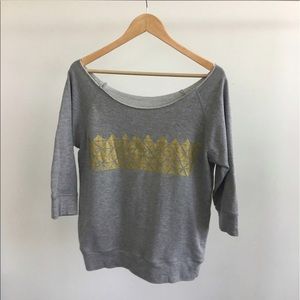 Fabletics Tops - Fabletics Tempe OTS Sweatshirt with Gold Foil Fabletics Tops - Fabletics Tempe OTS Sweatshirt with Gold Foil