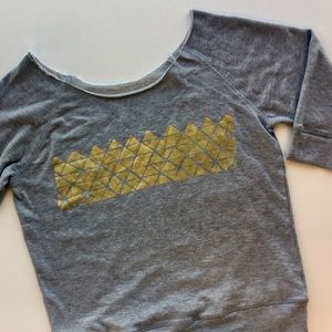 Fabletics Tops - Fabletics Tempe OTS Sweatshirt with Gold Foil Fabletics Tops - Fabletics Tempe OTS Sweatshirt with Gold Foil