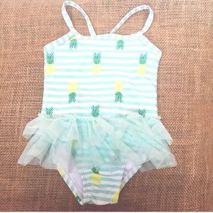 "Be like a Pineapple "  baby girl swimsuit
