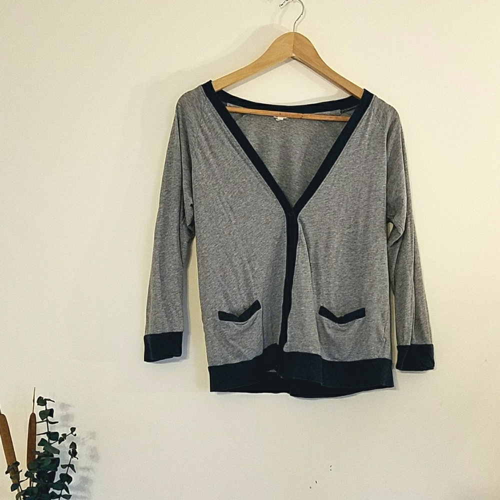 J. Crew navy and grey cardigan