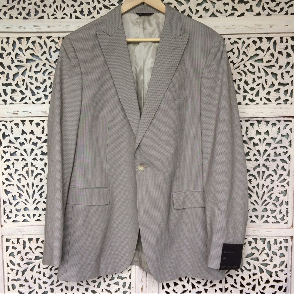 NWT BR striped blazer cotton slim fit
