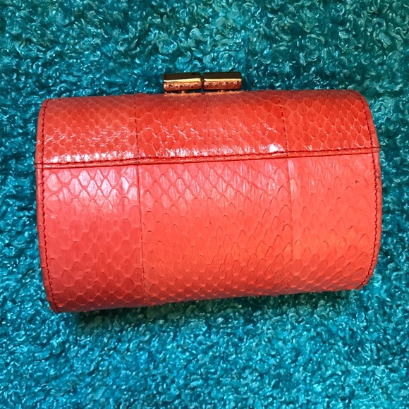 Jimmy Choo Handbags - Jimmy Choo Snakeskin Embossed Clutch