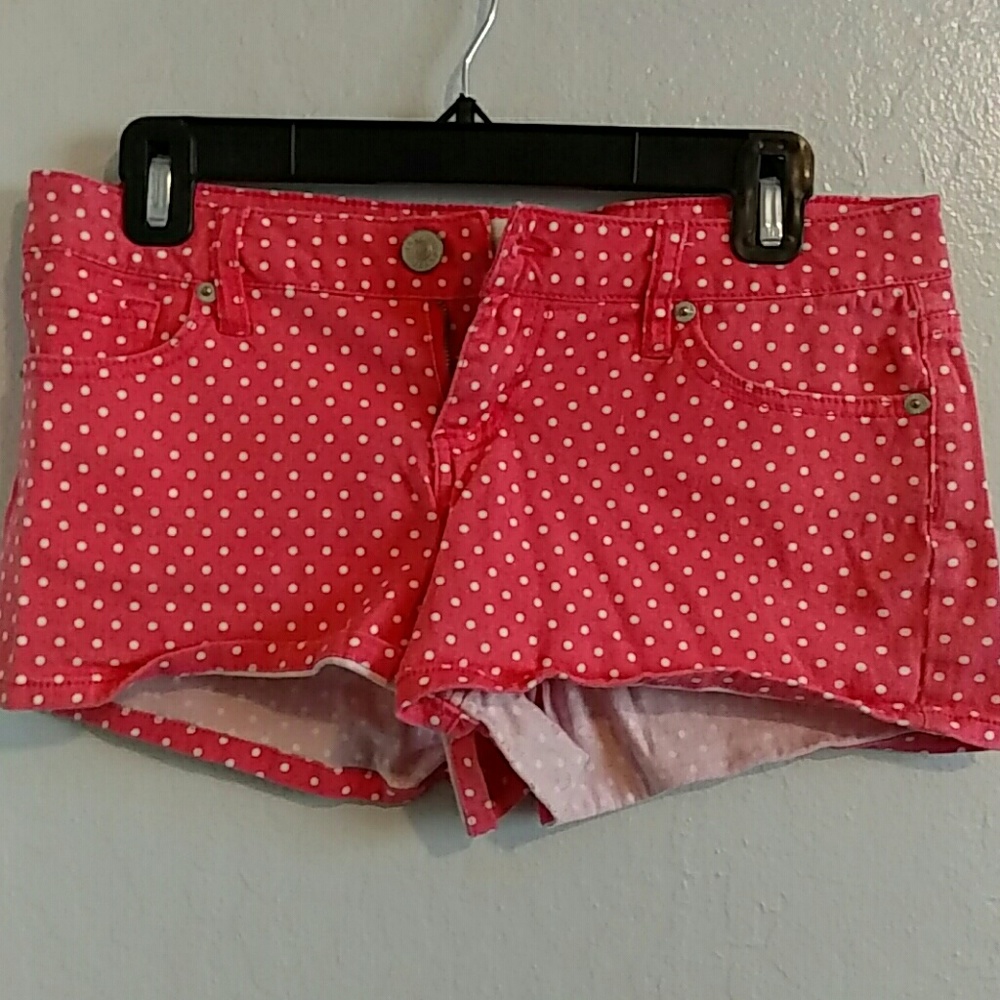 Pink polka dot shorts