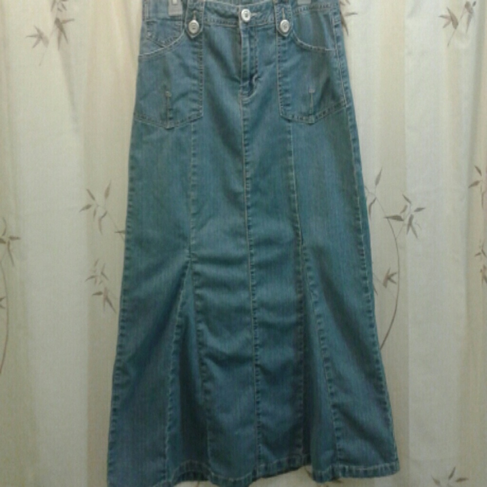 Cato jean skirt